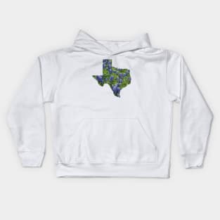 Pretty Bluebonnets Blooming in Texas Hillcountry Fields Kids Hoodie